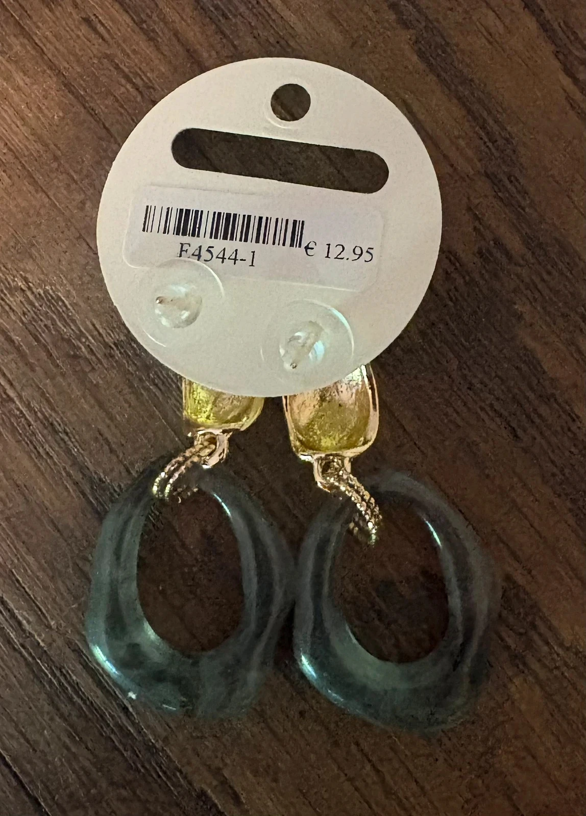 Boucles d’oreilles dorées et marbrées – photo 2